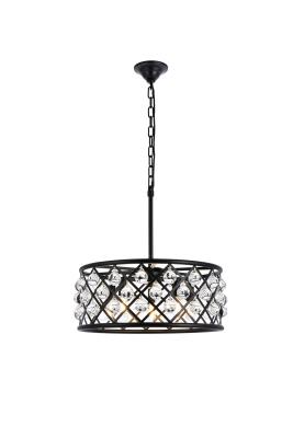 Elegant Lighting - 1213D20MB/RC - Madison - Five Light Pendant - Matte Black