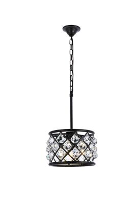 Elegant Lighting - 1214D12MB/RC - Madison - Three Light Pendant - Matte Black