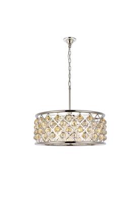 Elegant Lighting - 1214D25PN-GT/RC - Madison - Six Light Chandelier - Polished Nickel