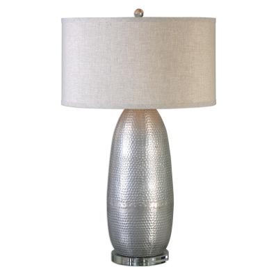 One Light Table Lamp - Burnished Industrial Silver