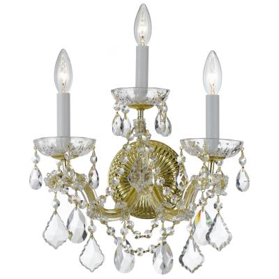 Crystorama - 4403-GD-CL-S - Maria Theresa - Three Light Wall Sconce - Gold