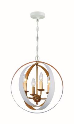 Crystorama - 584-MT-GA - Luna - Four Light Mini Chandelier - Matte White / Antique Gold