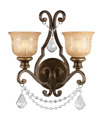 Crystorama - 7502-BU-CL-SAQ - Norwalk - Two Light Wall Sconce - Bronze Umber