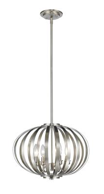 Four Light Pendant - Brushed Nickel