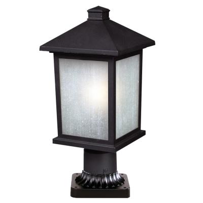 One Light Outdoor Pier Mount - Black