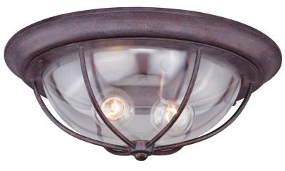 Vaxcel - T0220 - Dockside - Two Light Outdoor Flush Mount - Weathered Patina