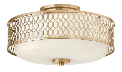 LED Semi-Flush Mount - Brushed Gold