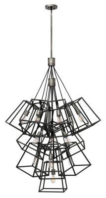 LED Foyer Pendant - Aged Zinc