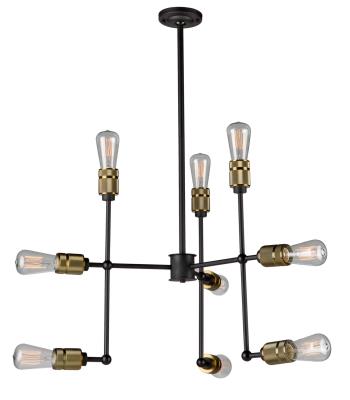 Artcraft Canada - AC10589VB - Jersey - Nine Light Chandelier - Vintage Brass