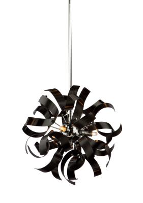 Three Light Pendant - Metallic Black