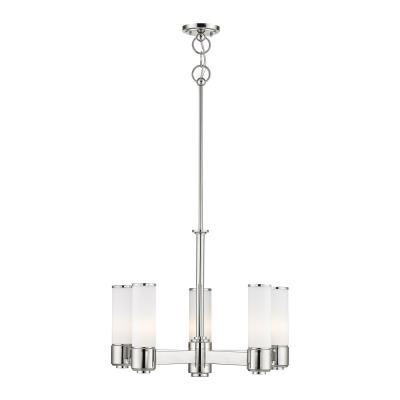 Six Light Chandelier - Polished Nickel