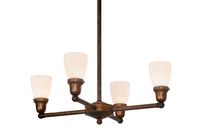 Meyda Tiffany - 176619 - Revival - Four Light Chandelier - Vintage Copper