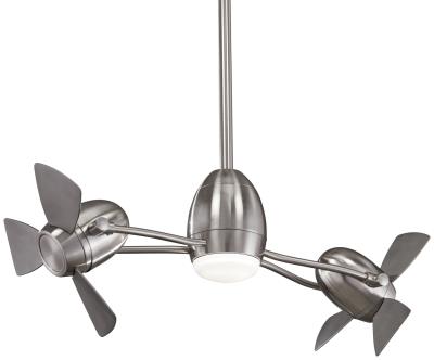 LED Ceiling Fan - Brushed Nickel W/ Silver