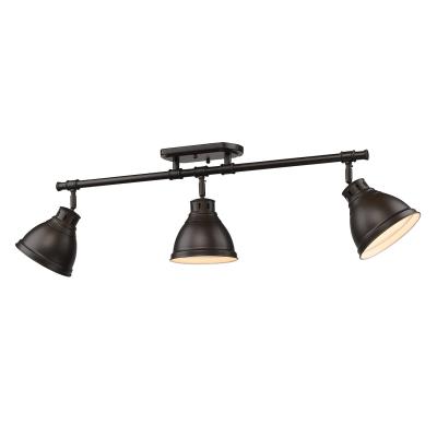 Golden - 3602-3SF RBZ-RBZ - Duncan RBZ - Three Light Semi-Flush Mount - Rubbed Bronze