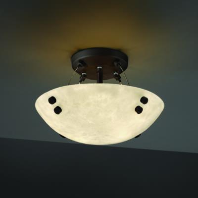 Justice Designs - CLD-9650-35-DBRZ-F1 - Clouds - Two Light Semi-Flush Mount - Dark Bronze