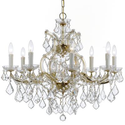 Crystorama - 4408-GD-CL-S - Maria Theresa - Nine Light Chandelier - Gold