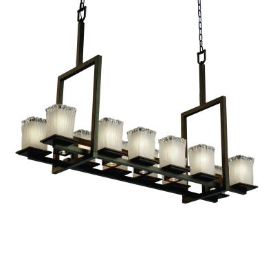 Justice Designs - GLA-8619-26-WTFR-DBRZ - Veneto Luce - 17 Light Chandelier - Dark Bronze