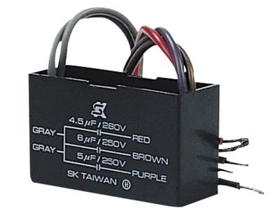 Triple Capacitor 4.5/6+5 Uf - Black