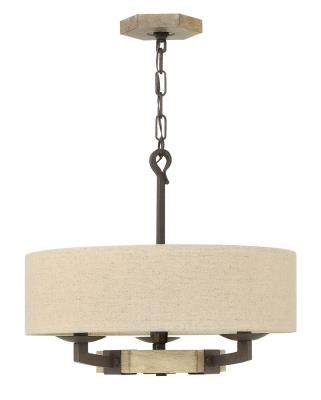 Hinkley - 3913IR - Three Light Foyer Pendant - Iron Rust