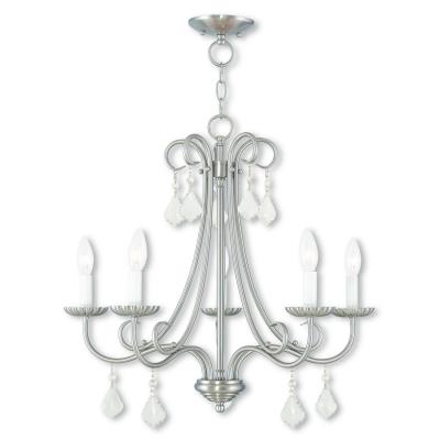 Five Light Chandelier - Brushed Nickel