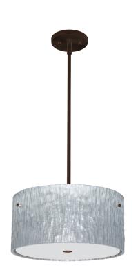 Besa - 1KT-4008SS-BR - Tamburo - Three Light Pendant - Bronze