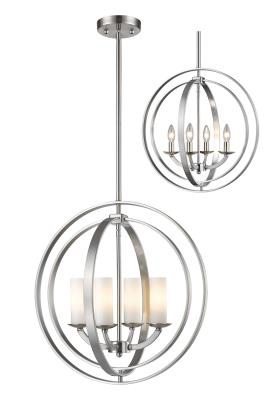 Four Light Chandelier - Brushed Nickel