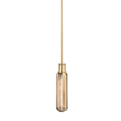 One Light Pendant - Aged Brass