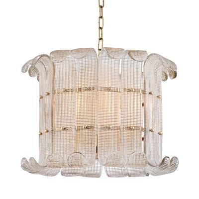 Hudson Valley - 2908-AGB - Brasher - Eight Light Chandelier - Aged Brass