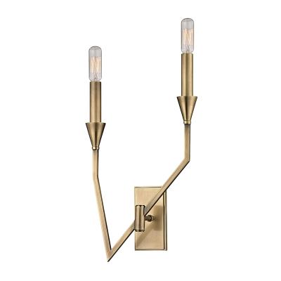 Two Light Wall Sconce - Aged Brass