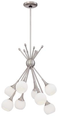 George Kovacs - P1807-084 - Pontil - Eight Light Chandelier - Brushed Nickel