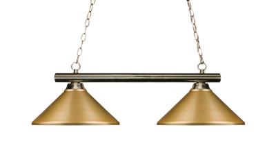 Two Light Billiard - Brushed Nickel