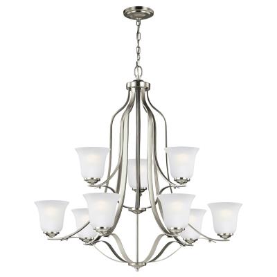 Generation Lighting Canada. - 3139009-962 - Emmons - Nine Light Chandelier - Brushed Nickel