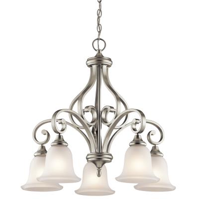 Spectrum Lighting Monroe Five Light Chandelier Brushed Nickel