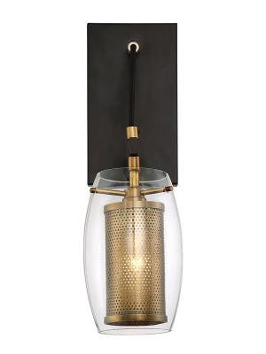 Dunbar - One Light Wall Sconce - Warm Brass with Bronze Accents