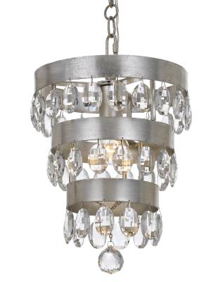 One Light Mini Chandelier - Antique Silver