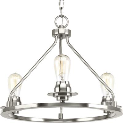 Progress Lighting - P350036-009 - Debut - Three Light Semi-Flush Convertible - Brushed Nickel