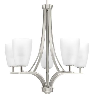 Progress Lighting - P400043-009 - Leap - Five Light Chandelier - Brushed Nickel