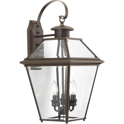 Progress Lighting - P6617-20 - Burlington - Three Light Wall Lantern - Antique Bronze