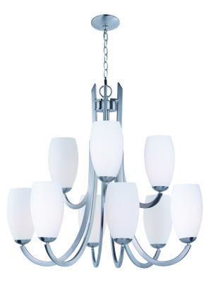 Taylor - Nine Light Chandelier - Satin Nickel