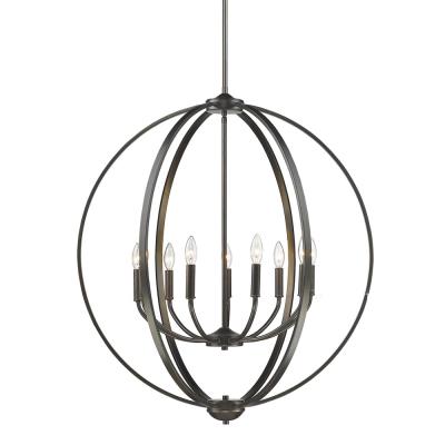 Nine Light Chandelier - Etruscan Bronze