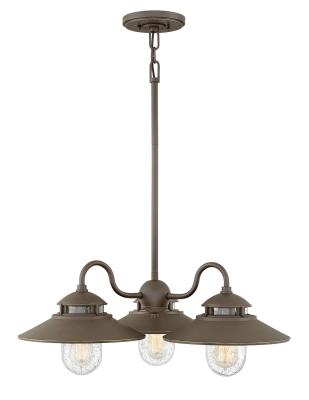 Hinkley - 1113OZ - Atwell - Three Light Outdoor Chandelier - Oil Rubbed Bronze