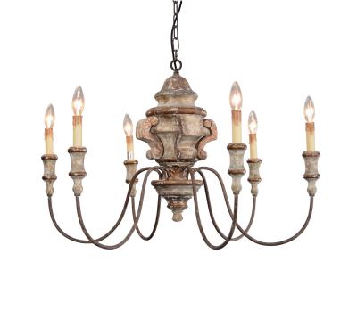 Six Light Chandelier - Smoked Gold And Gray