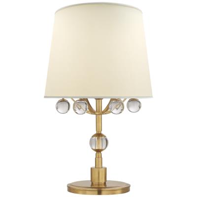 Naples Lamp Visual Comfort One Light Bedside Lamp Hand Rubbed Antique Brass Crystal