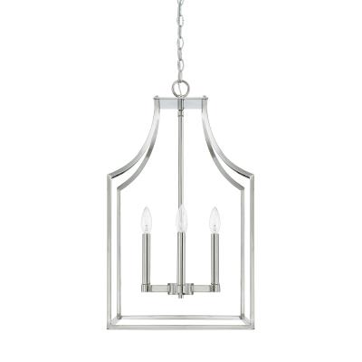 Four Light Foyer Pendant - Polished Nickel