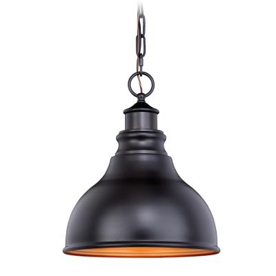 Vaxcel - T0317 - Delano - One Light Outdoor Pendant - Oil Burnished Bronze and Light Gold