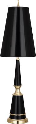 Robert Abbey - B901 - Jonathan Adler Versailles - One Light Table Lamp - Black Lacquered Paint w/Modern Brass