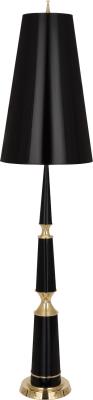 Robert Abbey - B902 - Jonathan Adler Versailles - One Light Floor Lamp - Black Lacquered Paint w/Modern Brass