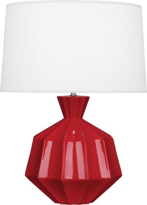 Robert Abbey - RR999 - Orion - One Light Table Lamp - Ruby Red Glazed Ceramic