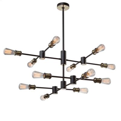 Artcraft Canada - AC10782BK - Tribeca - 12 Light Chandelier - Matte Black & Satin Brass