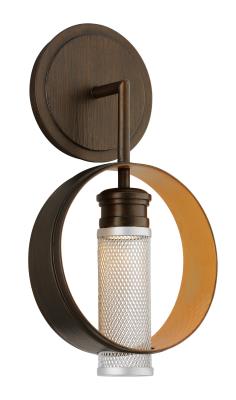 LED Wall Sconce - Modern Bronze w/ Gold Leaf